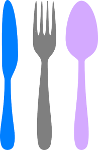 LIONEL LOOKEEHERE'S PURPLE SPOON AND BLUE KNIFE COLLECTION