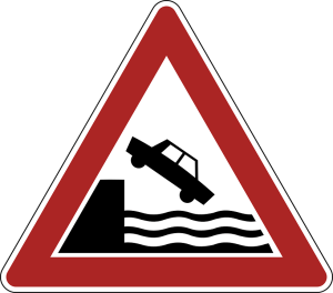 CAR FALLING INTO WATER