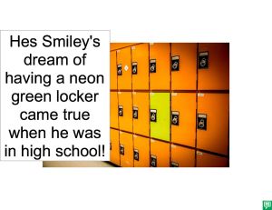 HES SMILEY'S NEON GREEN LOCKER