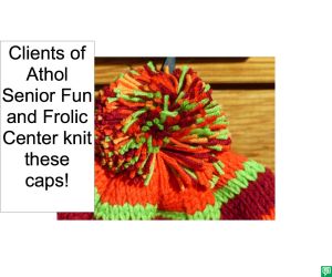 CAPS KNIT BY SENIOR FUN AND FROLIC CENTER