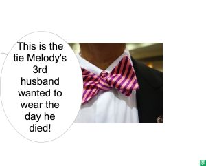 MELODY AGOGO'S 3RD HUSBAND'S BOWTIE