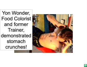 YON WONDER DOING STOMACH CRUNCHES