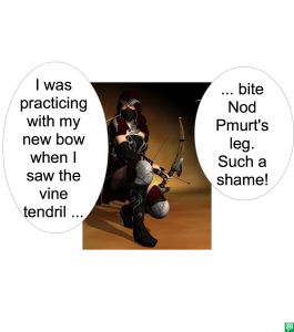 WARRIOR WOMAN TENDRIL BITES