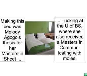 MELODY AGOGO'S THESIS SHEET TUCKING