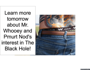 BACKSTORY THE BLACK HOLE