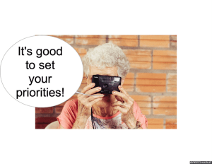 MRS. LONG SET YOUR PRIORITIES