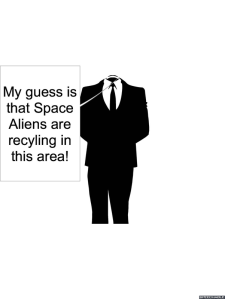 SPACE ALIEN RECYCLIST SPECIALIST CHEERFULNESS