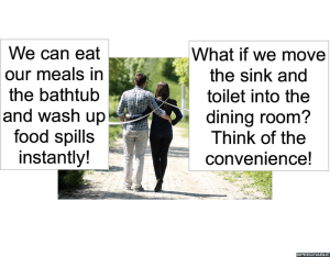 HARRY AND MARY MERRY SINK TOILET