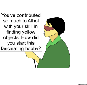 LEAD REPORTER MAN WHO FINDS YELLOW OBJECTS