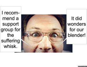 MAN RECOMMENDING SUPPORT GROUP FOR WHISK