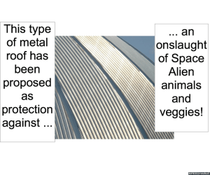 METAL ROOF PROTECTION SPACE ALIEN ANIMALS