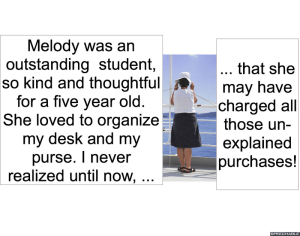 MELODY AGOGO'S KINDERGARTEN TEACHER PURCHASES