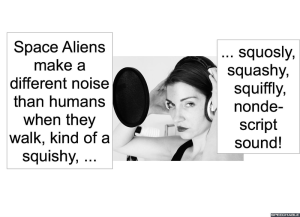 SPACE ALIEN ANIMAL AND HUMAN NOISE SPECIALIST HUMANS