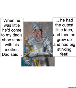 man-in-armor-shoe-store
